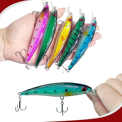 Miniatura 5 de Fishing Lures Set Hard Sinking Fishing Lures with Tackle Box for Freshwater Saltwater Bass Trout Walleye Redfish