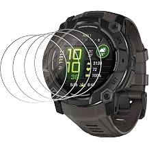4 Pack Screen Protector for Garmin Instinct 3 45mm AMOLED/Solar Smartwatch, Tempered Glass Screen Cover Bubble-Free