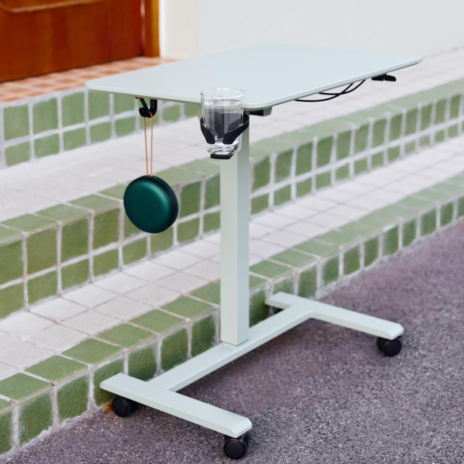 TopJob ANYDESK FOLD Mobile Standing Desk Portable with Lockable Wheels Foldable Stand Desk Rolling Computer Workstations Used for — view 7