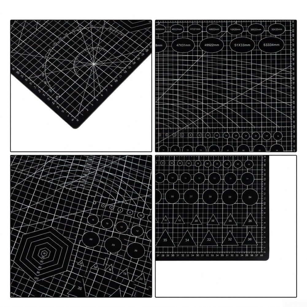 Tapis de Découpe pour a4 Vert Matériau PP pour robuste Tapis(A-2 black)