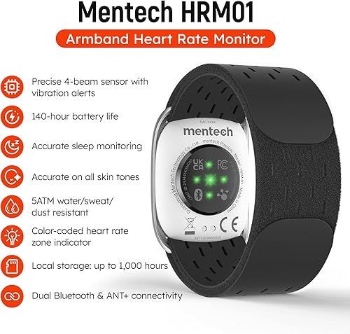 Miniatura 2 de Monitor de frecuencia cardíaca, sensor avanzado, datos precisos, 140 horas de duración de la batería, monitor de sueño, hormiga + Bluetooth, cómodo,