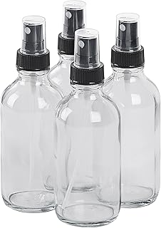 SprayDroplet Glass Spray Bottles 4 oz, Reusable Fine Mist Sprayer Small Spray Bottle, Leak-Proof Design, Perfect for Trave...