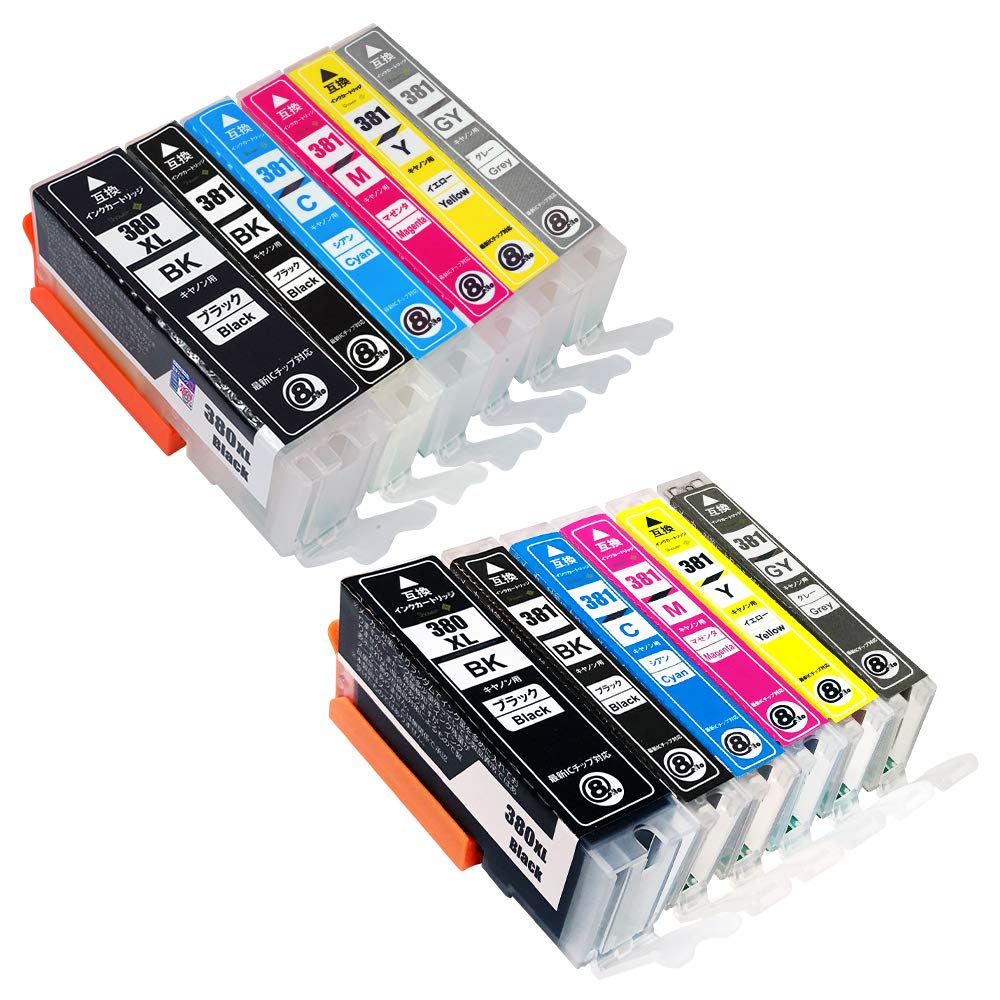 Canon BCI-381XLBK、GY、M、C、Y Amazon.com: Canon Genuine Ink Cartridge BCI-381 (BK/C/M/Y/GY