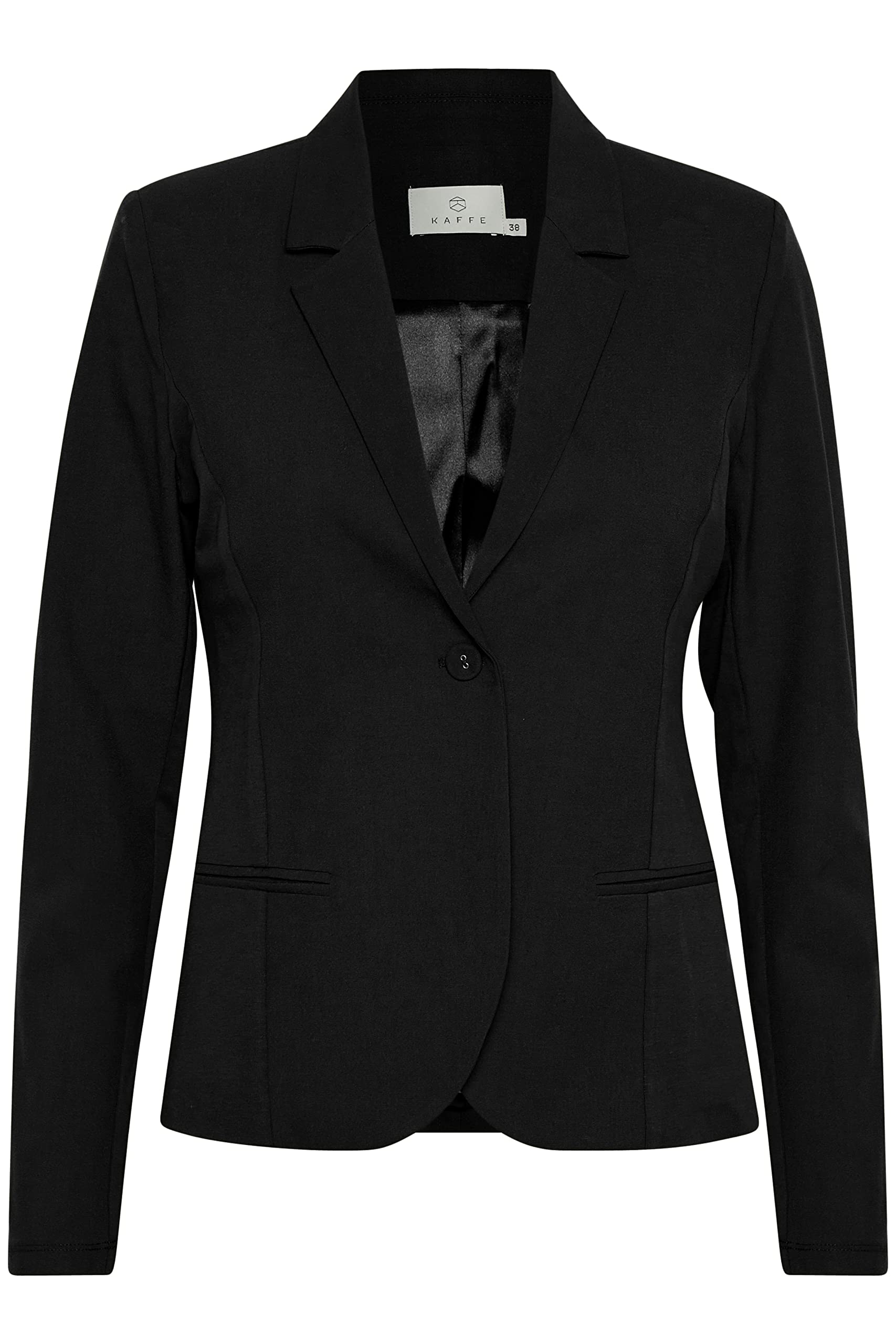 KAFFE Damen Women's Blazer Single Breasted Notch Lapel Slim Fit Hip Length Blazer
