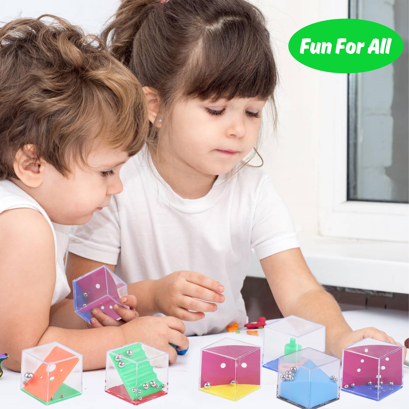 SULOLI 24 Pezzi Cubi Rompicapo,Mini Puzzle Box con Livelli di Difficoltà Assortito,Gadget Regalini Fine Festa Compleanno Bambini