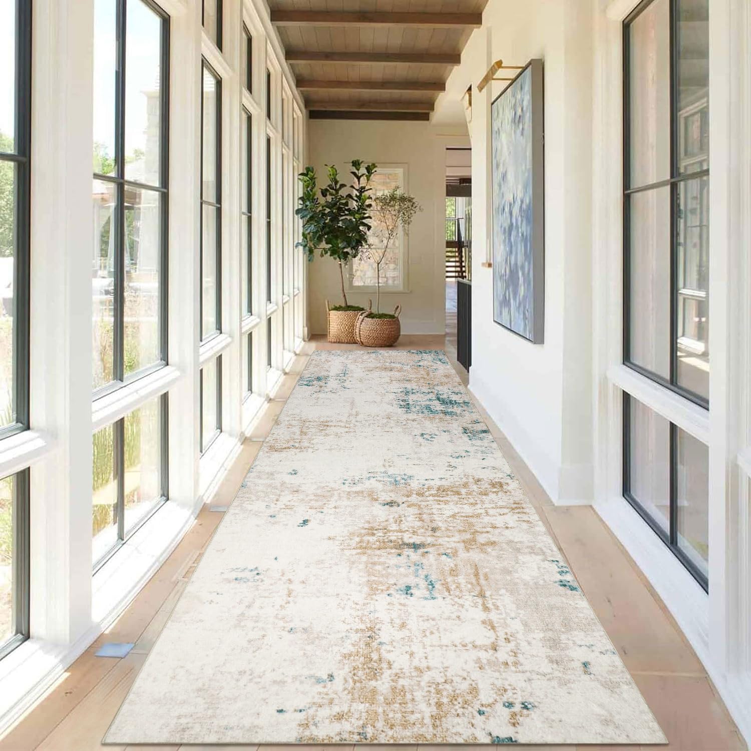 Homcomodar Alfombras De Pasillo 80x300cm Alfombras Pasillo Largas Antideslizante Alfombras Pasillo Modernas Lavable Vinilica Pasillo Da Dormitorio Cocina