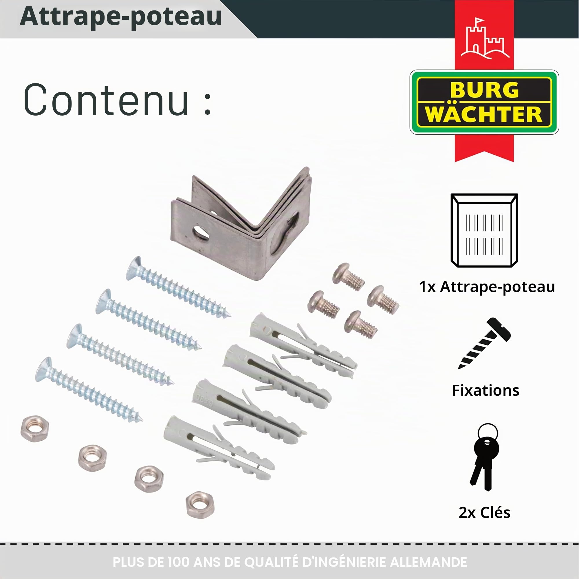 Sterling MC06S Receveur de courrier, argent, 345 mm x 352 mm x 120 mm