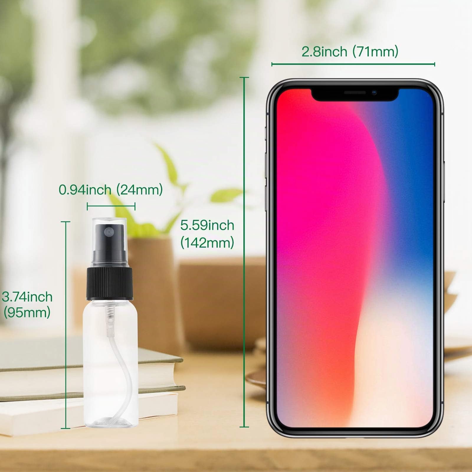 Toureal 30ML Flacone Spray Vuoto da Viaggio (12 Pezz) Plastica Bottiglia Atomizzatore, Boccette Contenitori per Liquidi (Trasparente)
