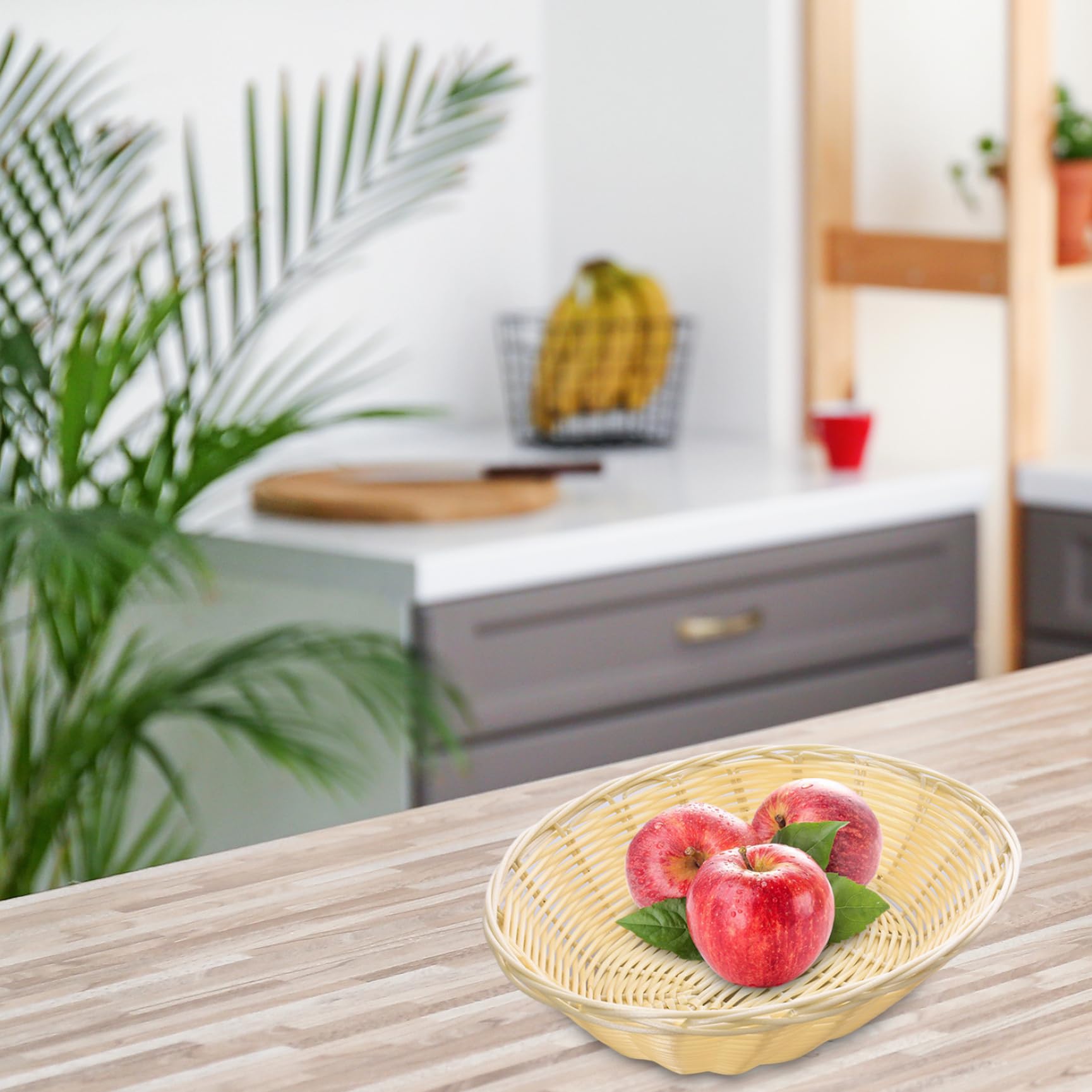 Panier à pain 10 pièces paniers à pain ovales pour paniers-cadeaux en plastique de table 7,9x2,4 '' paniers alimentaires vides panier à fruits pour cuisine, restaurant, paniers à pain d'affichage de p