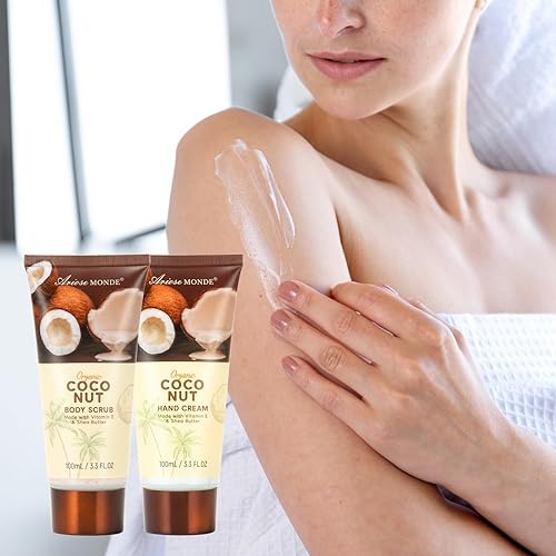 Miniatura 4 de Cestas de regalo de spa para mujeres, juego de regalo de baño XL de coco 17 piezas con gel de ducha, baño de burbujas, crema de manos, sal de baño,