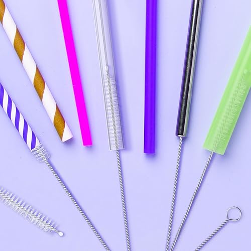 Miniatura 4 de Cepillo limpiador de pajillas, 50 piezas de cepillo limpiador de pajitas reutilizables, cepillo de limpieza para biberones, taza para sorber,