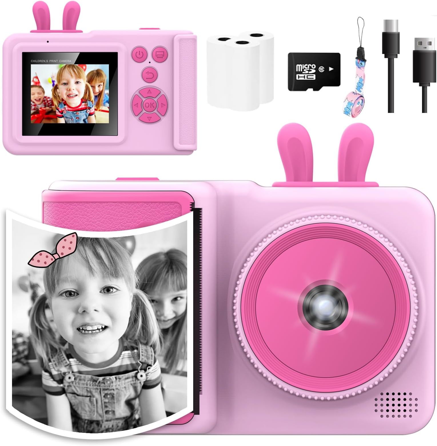 Instant Print Camera With Sd Card Amazon.com : Kids Camera Instant Print, Christmas Birthday Gifts for