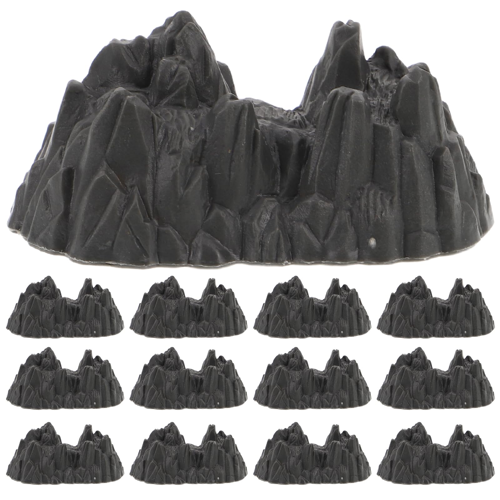 Accessoires pour micro-paysage montagneux de 65 cm : 100 pierres artificielles texturées
