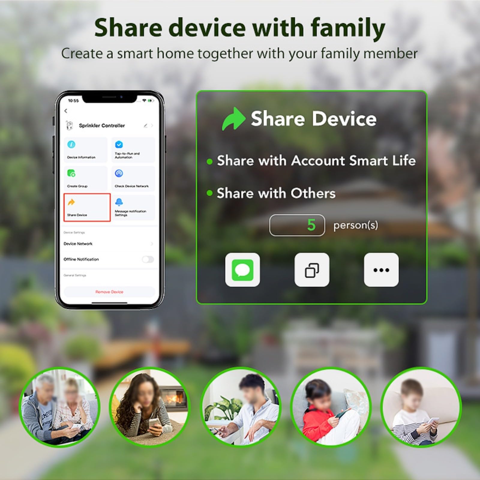 Sistema di irrigazione automatico WiFi con irrigazione a goccia temporizzata per piante da interno, dispositivo impermeabile IP66
