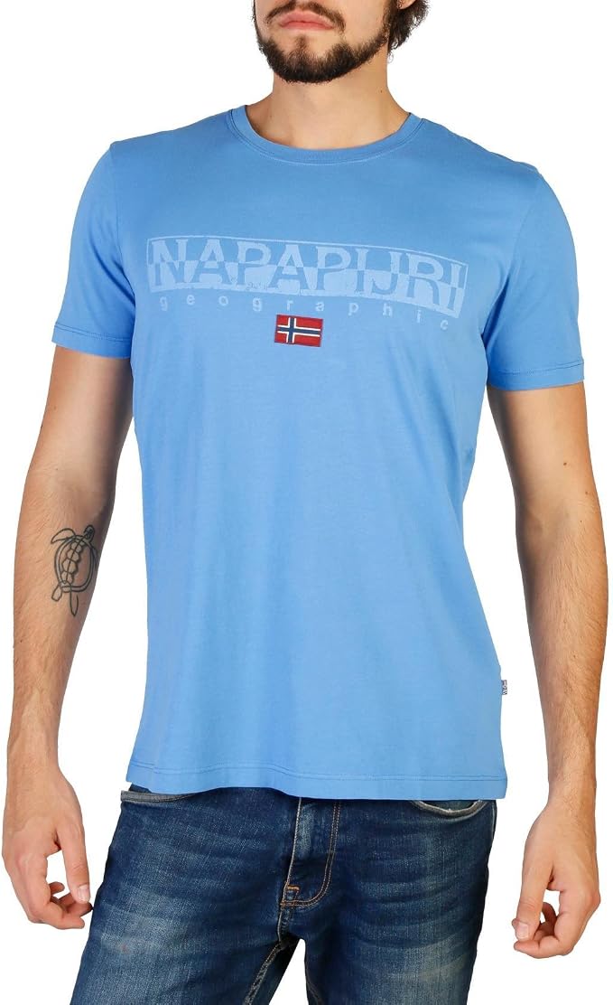 NAPAPIJRI Sapriol SS 1 T-Shirt, Turchese (Light Blue Bc2), Large Uomo :  MainApps: Amazon.it: Abbigliamento