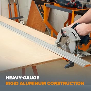 BORA NGX Circular Saw Guide Rail, 100 Straight Edge Clamp - Track Saw Rail | 100-in clamp edge straight edge guide rail for circular saws delivering accurate long straight cuts