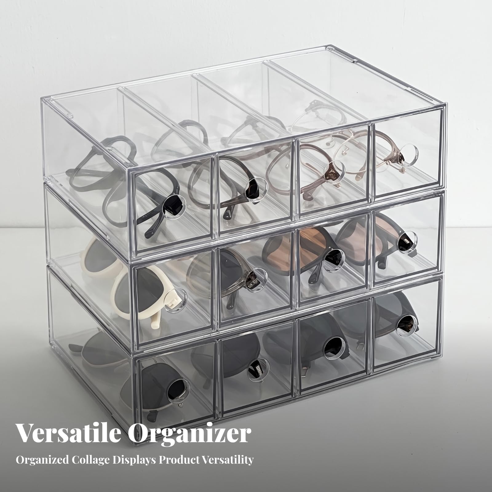 3 Stück voll Acryl-Organizer