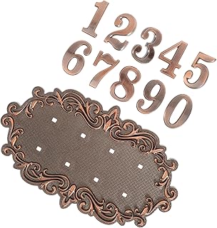 Mailbox Number Sticker 1 Set House Address Plaques Antique Number Plaque Oval Address Signs 0-9 Mailbox Number Front Door Plaque for House Home Door House Sign Numbers