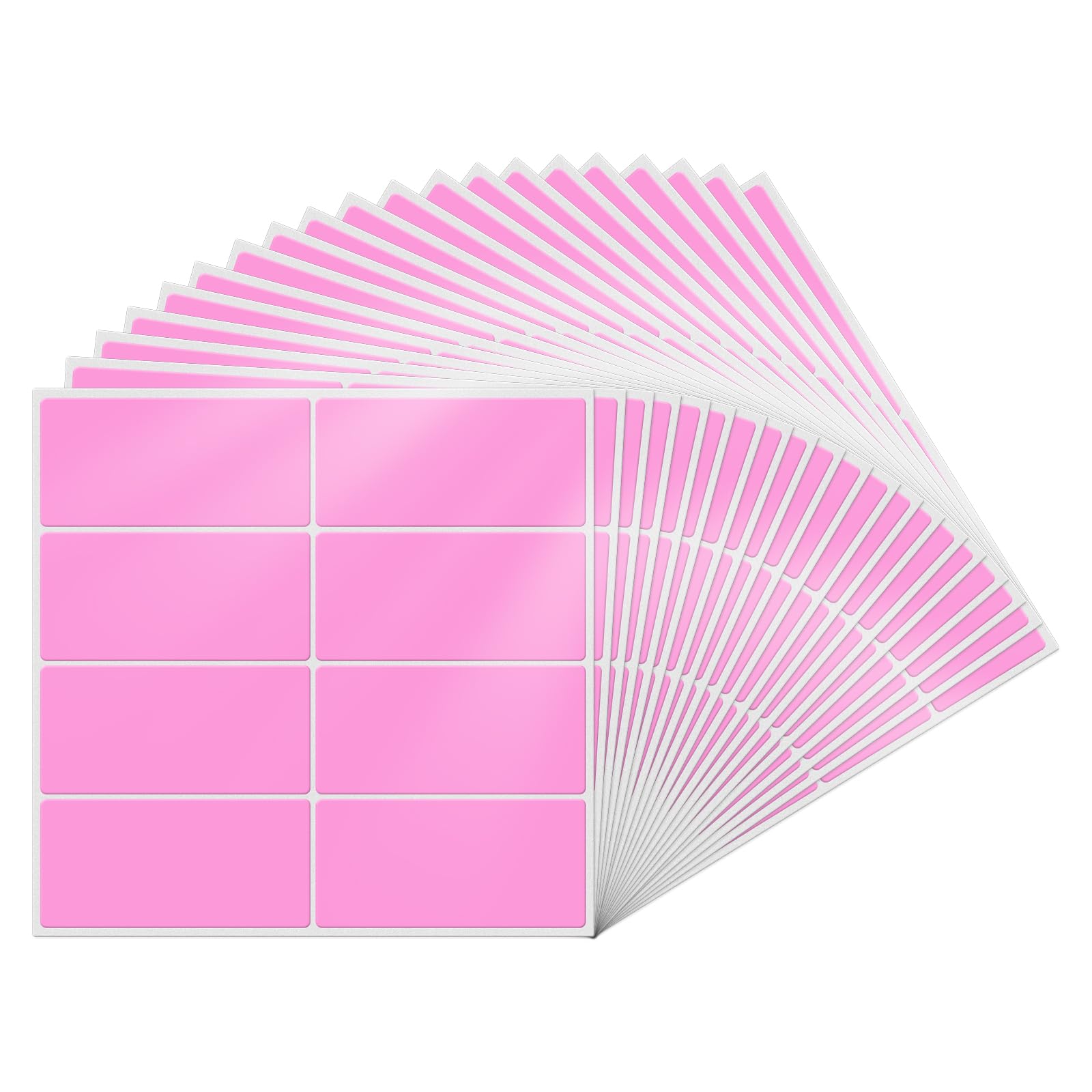 Etiquetas Adhesivas Color Rosa, 40 X 19 Mm, Rectangulares, Autoadhesivas, Resistentes al Agua, para Mermelada, Etiquetar Direcciones, 160 Unidades
