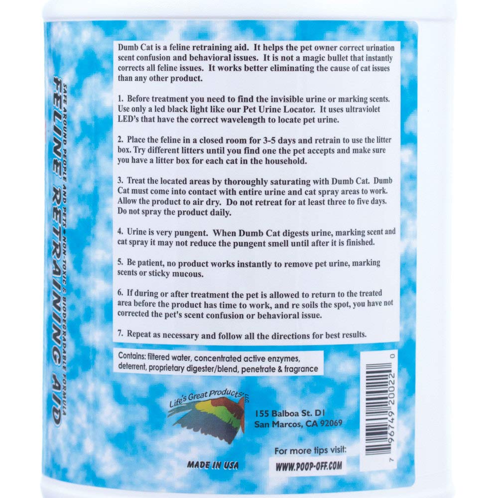 Bangerz Sunz Dumb Cat Pet Odor Eliminator, Cat Pee Deterrent Spray, Cat