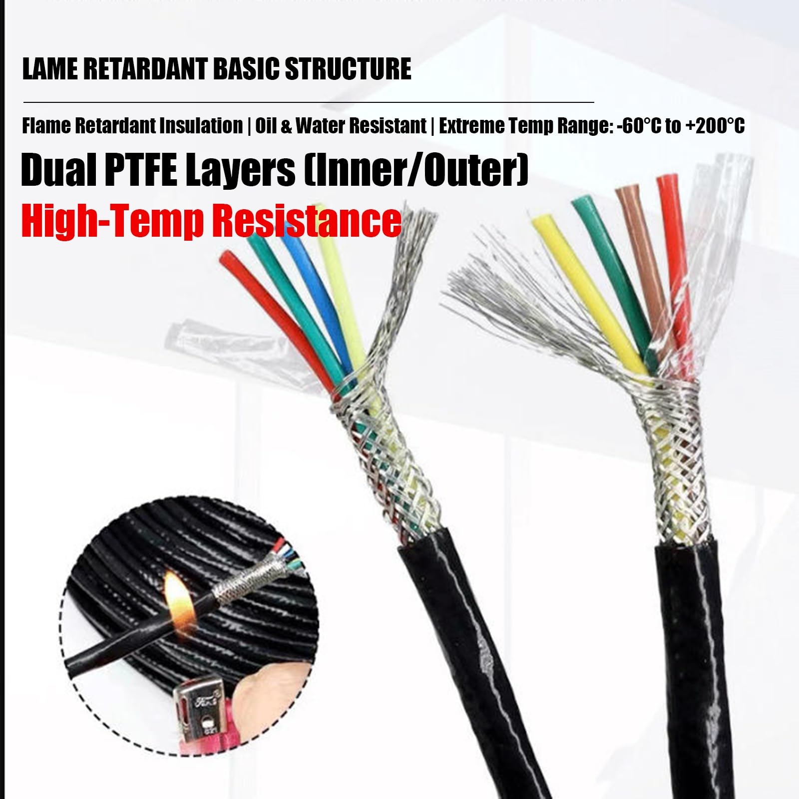 Cable blindado de cobre estañado con chaqueta FEP