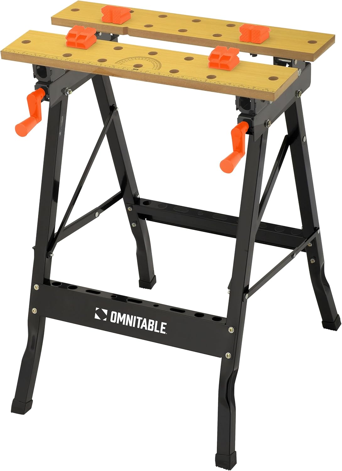 Disston OmniTable Lite Portable Workbench Worktable Fully Adjustable Tilting Table is Great for Clamping.