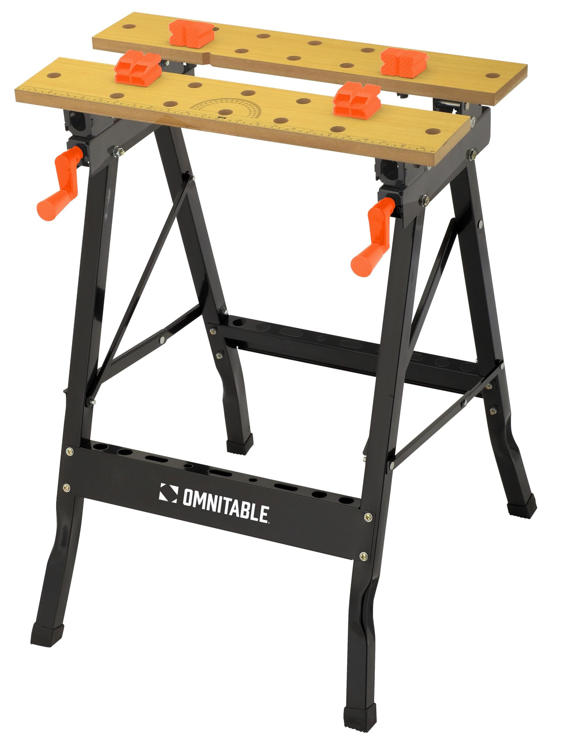 Disston OmniTable Lite Portable Workbench Worktable Fully Adjustable Tilting Table is Great for Clamping.