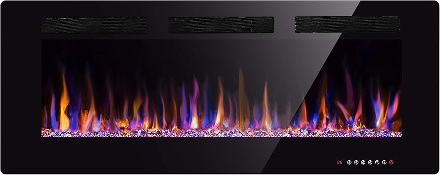 36 inch Electric Fireplace Recessed and Wall Mounted Insert