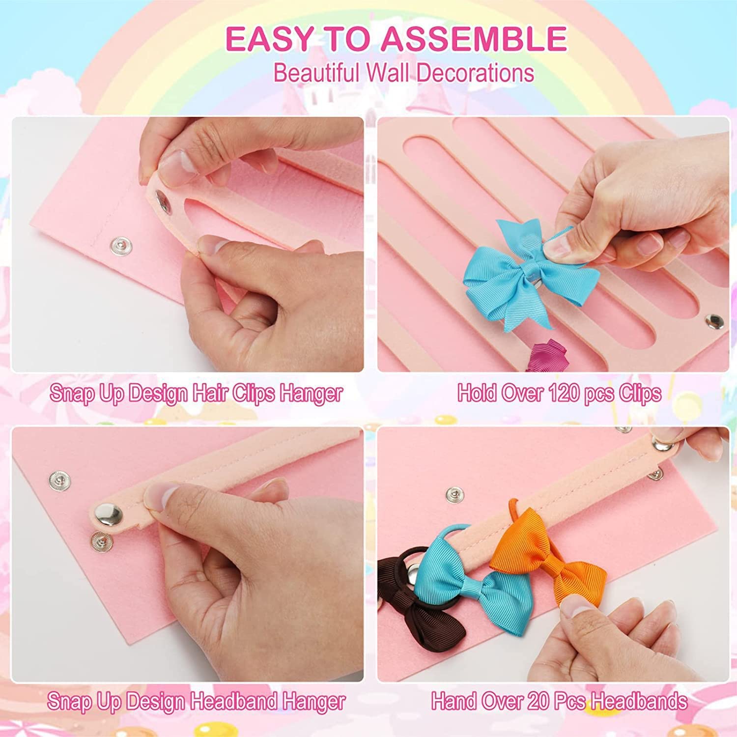 Pinzas Pelo Niña Organizador De Lazos Para Pelo Colgante De