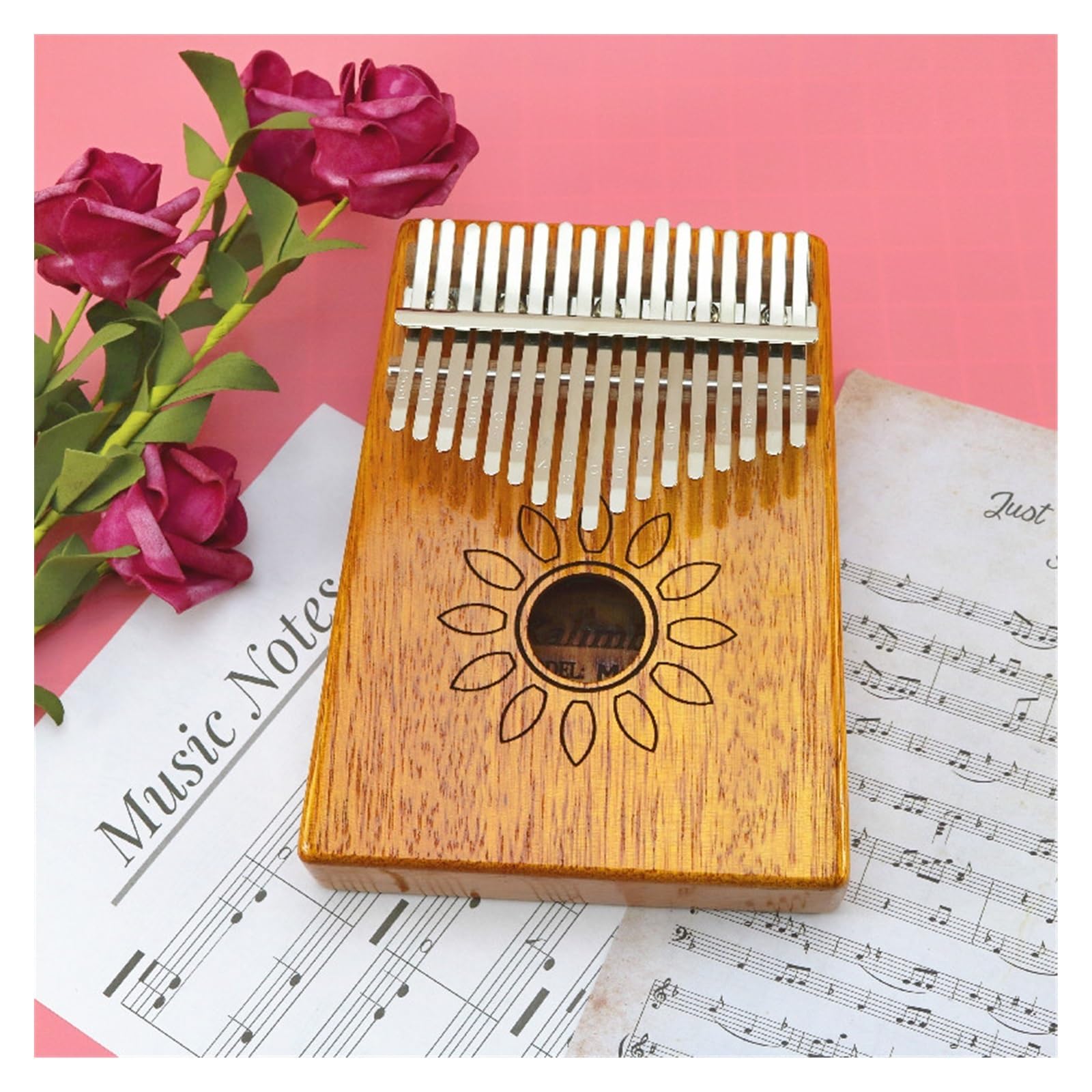 kalimba mini 17-tonowy mahoniowy ulepszony instrument muzyczny dla początkujących – kalimba