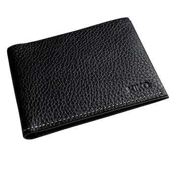 ◆ILLIGO◆ Studded Cross Wallet Black 25SMACC02BK Kiko Leather Mens Classic Leather Wallet Black at Amazon