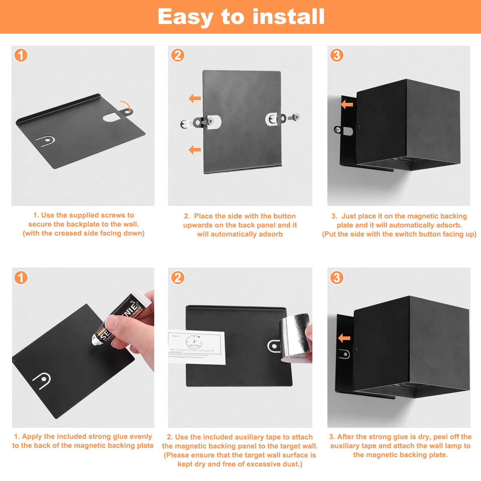 Lámpara de Pared con Batería de 4000mAh 2 Unidades sin Conexión de Alimentación con Detector de Movimiento Recargable LED Lámpara de Pared Inalámbrica para Pasillo Escalera Salón Dormitorio