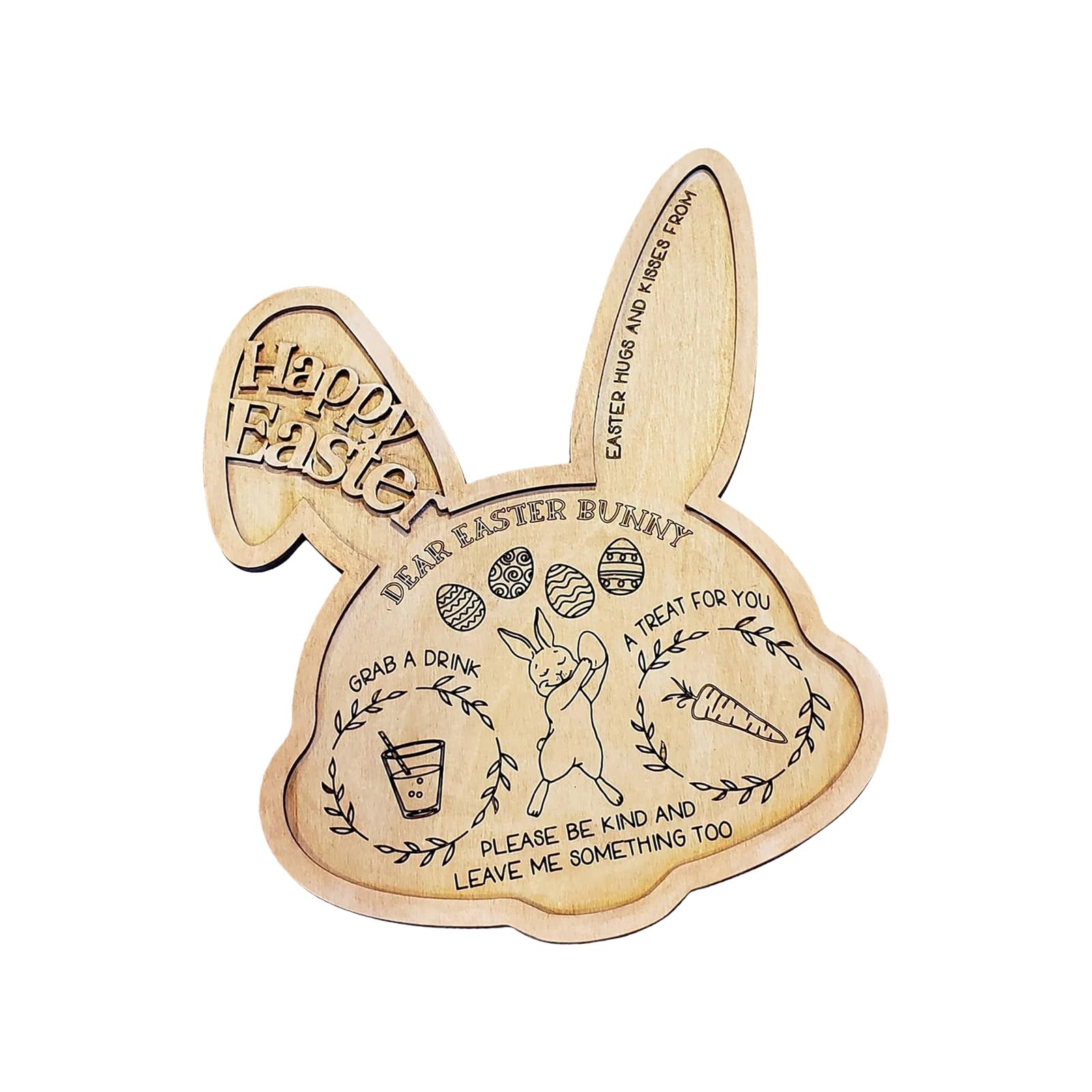 jiingekk Rabbits Charcuterie Tray Decorative Plate Fillable Box for Home Decor Wood Serving Platters and Tray Wooden Rabbits