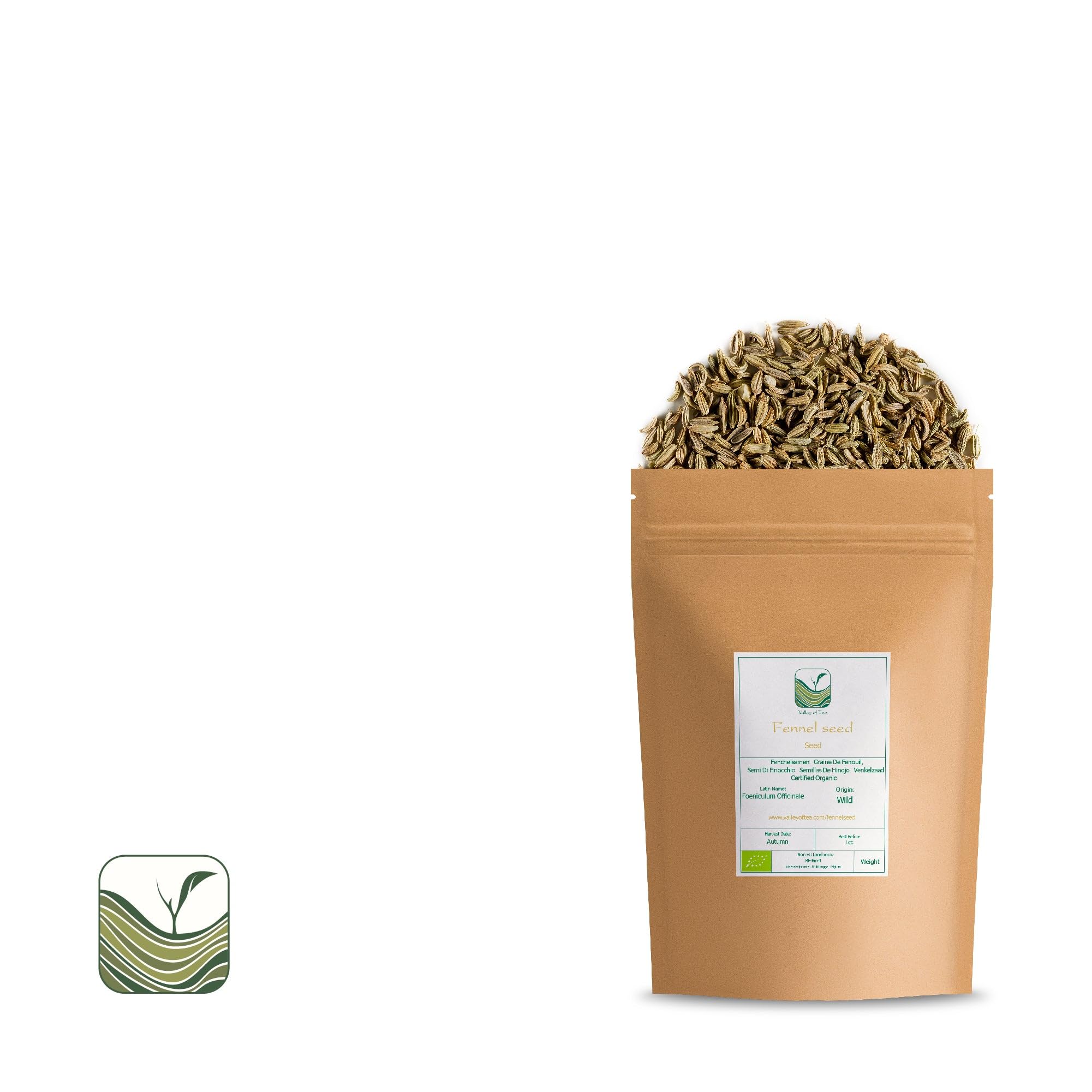 Fennel Seed Organic Herbal Delicacy - Culinairy Grade - Foeniculum Vulgare Seeds Fenkel 200g | chrupiące ziarna o słodkim anyżowym smaku do pieczywa i marynat warzywnych