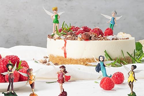 Miniatura 5 de Tinkerbell - Decoraciones de fiesta, mini figuras de hadas para jardín de hadas, accesorios de jardín de campana, decoración de tartas, figuras en