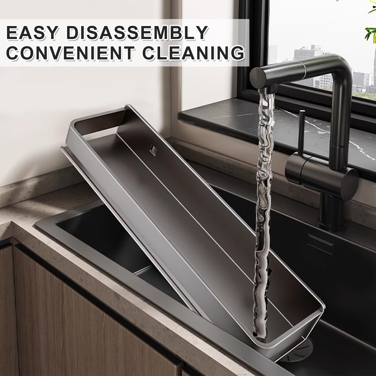 Especiero de pared para cocina, sin taladro, diseño colgante con ganchos, acero inoxidable, estante de cocina que ahorra espacio (B, 30 cm)