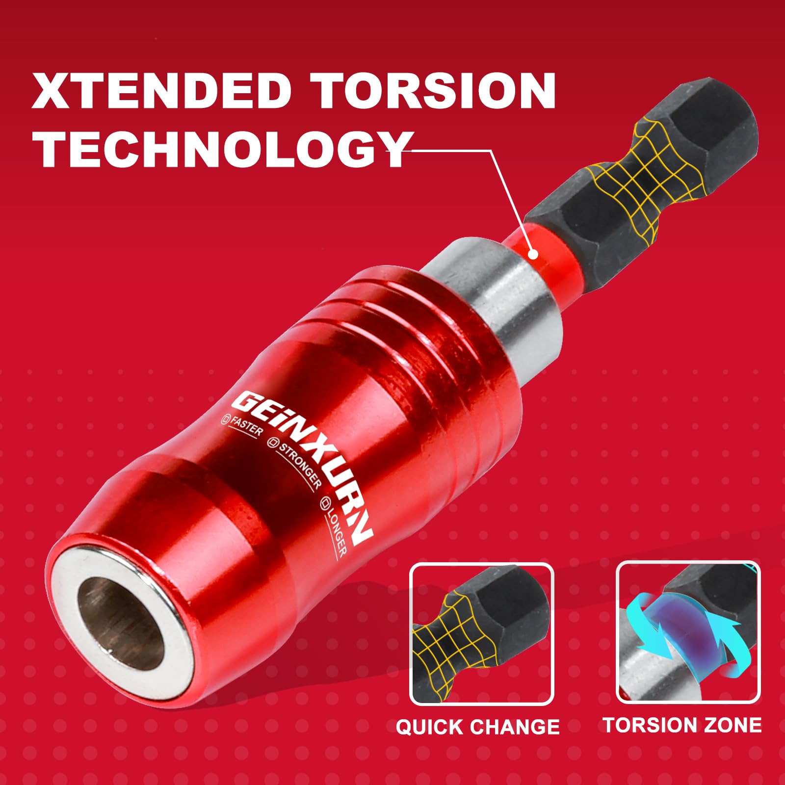Geinxurn Impact Screwdriver Bit Holders - 3PC -5 Geinxurn Impact Screwdriver Bit Holders - 3PC -5