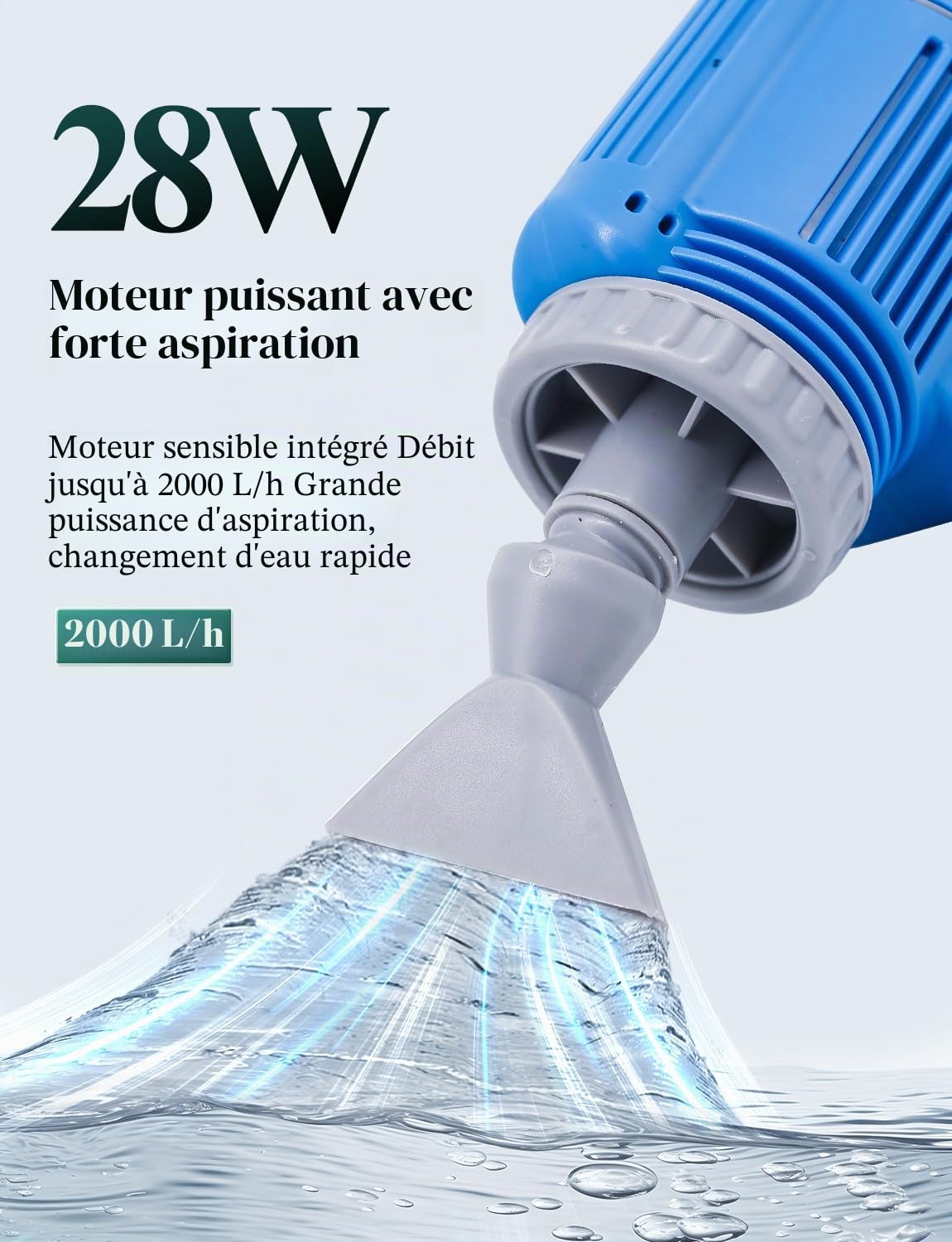 Nettoyeur électrique pour Aquarium 6 en 1 Kit de Nettoyage de Gravier Multifonction avec changeur d'eau