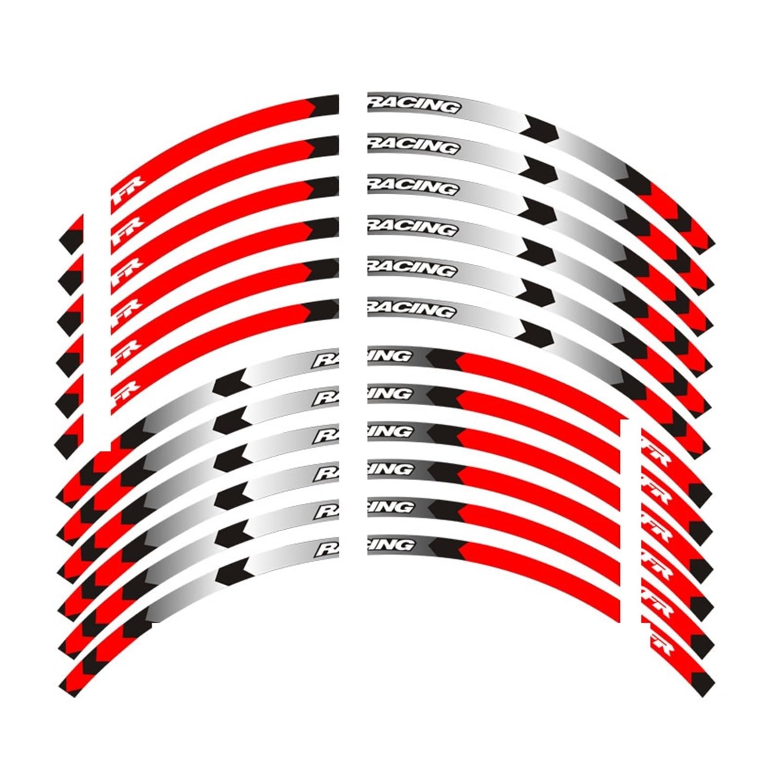 Hub Decals Rim for VFR VFR750 VFR800 VFR1200 VFR1200F Motorcycle Wheel Rim Stickers 17inch Stripe Tape(A Red)
