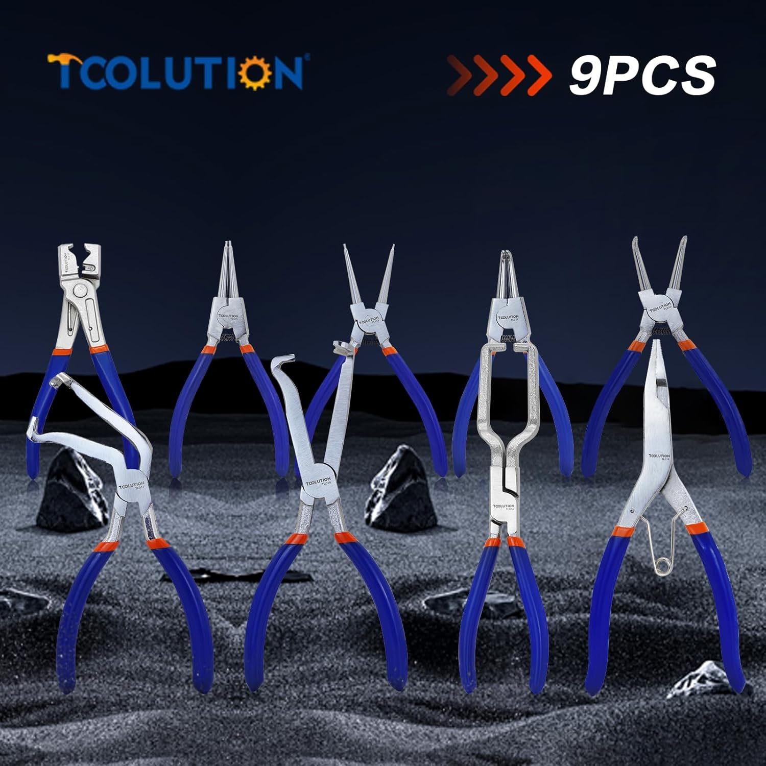 TOOLUTION スナップリングプライヤー 9個