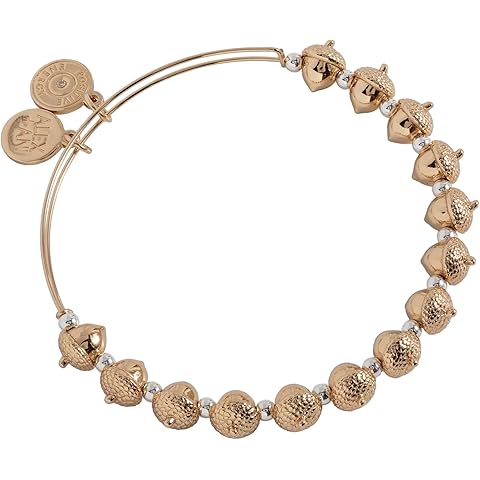 Alex and Ani Acorn Beaded Bangl
