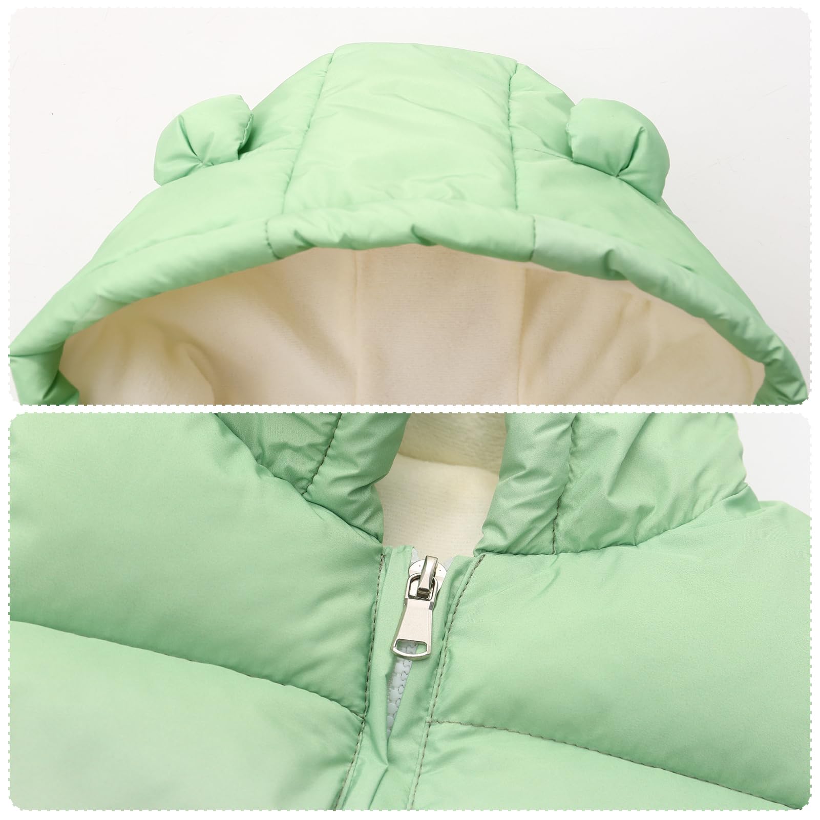 Traje de Nieve Bebé Niña con Capucha Mamecucos Recién Mono de Nieve Niño Ropa de Algodón para Otoño Invierno