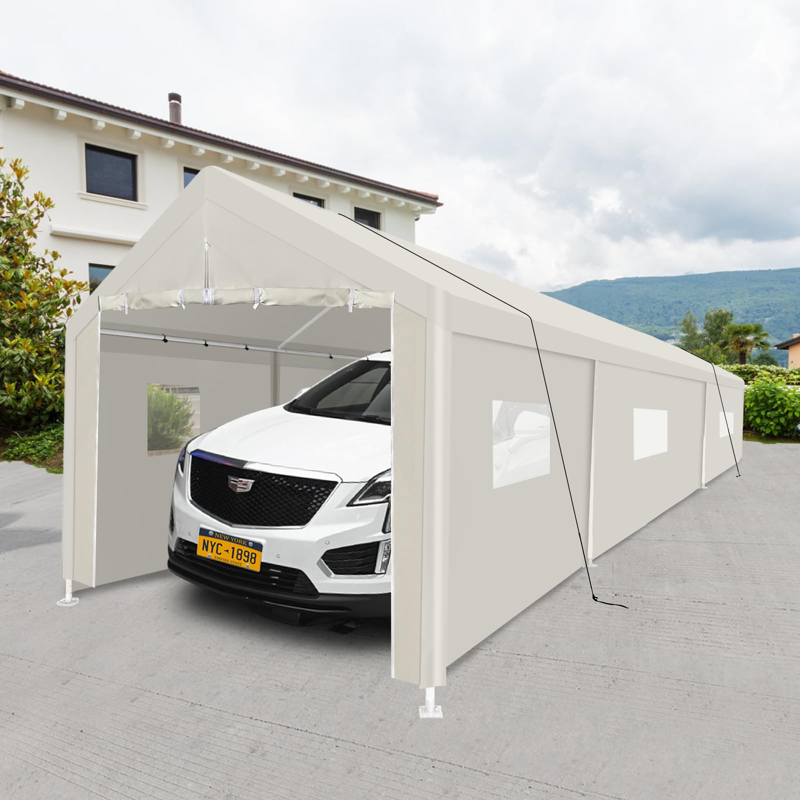Amazon.com: KEIKI Large 10x30 ft Carport Tent with Window