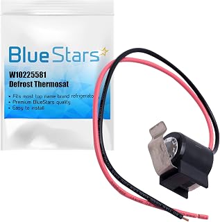 BlueStars W10225581 Refrigerator Bimetal Defrost Thermostat Replacement - Compatible with Whirlpool Kenmore - Replaces WPW10225581 PS11750673 AP6017375 2188824 2321799 W10260437