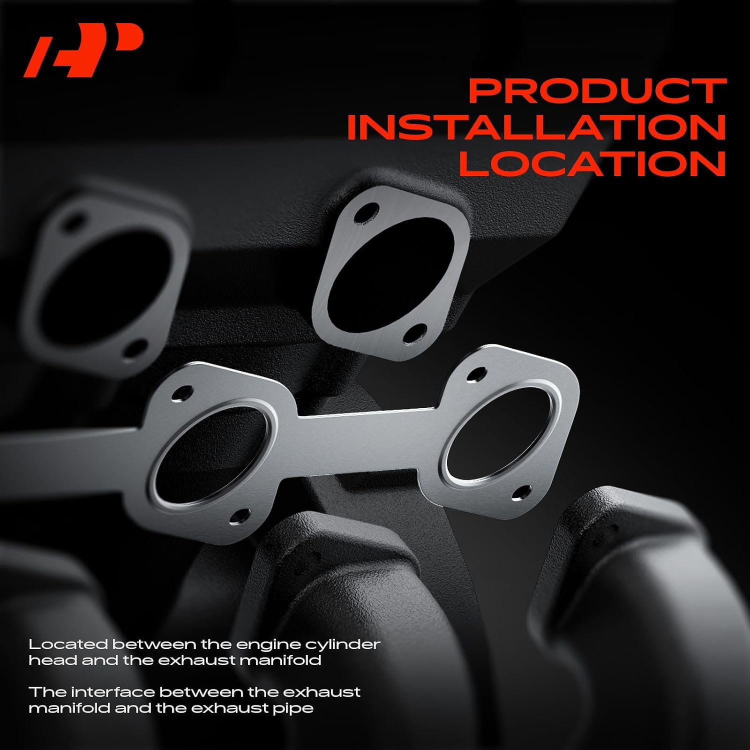 A-Premium V6 4.0L Exhaust Manifold Gasket Set Compatible with Ford Explorer 1997-2000, Ranger 1997-2000, Aerostar 1997 & Mazda B4000 1997-2000, Composite, 2-Pack