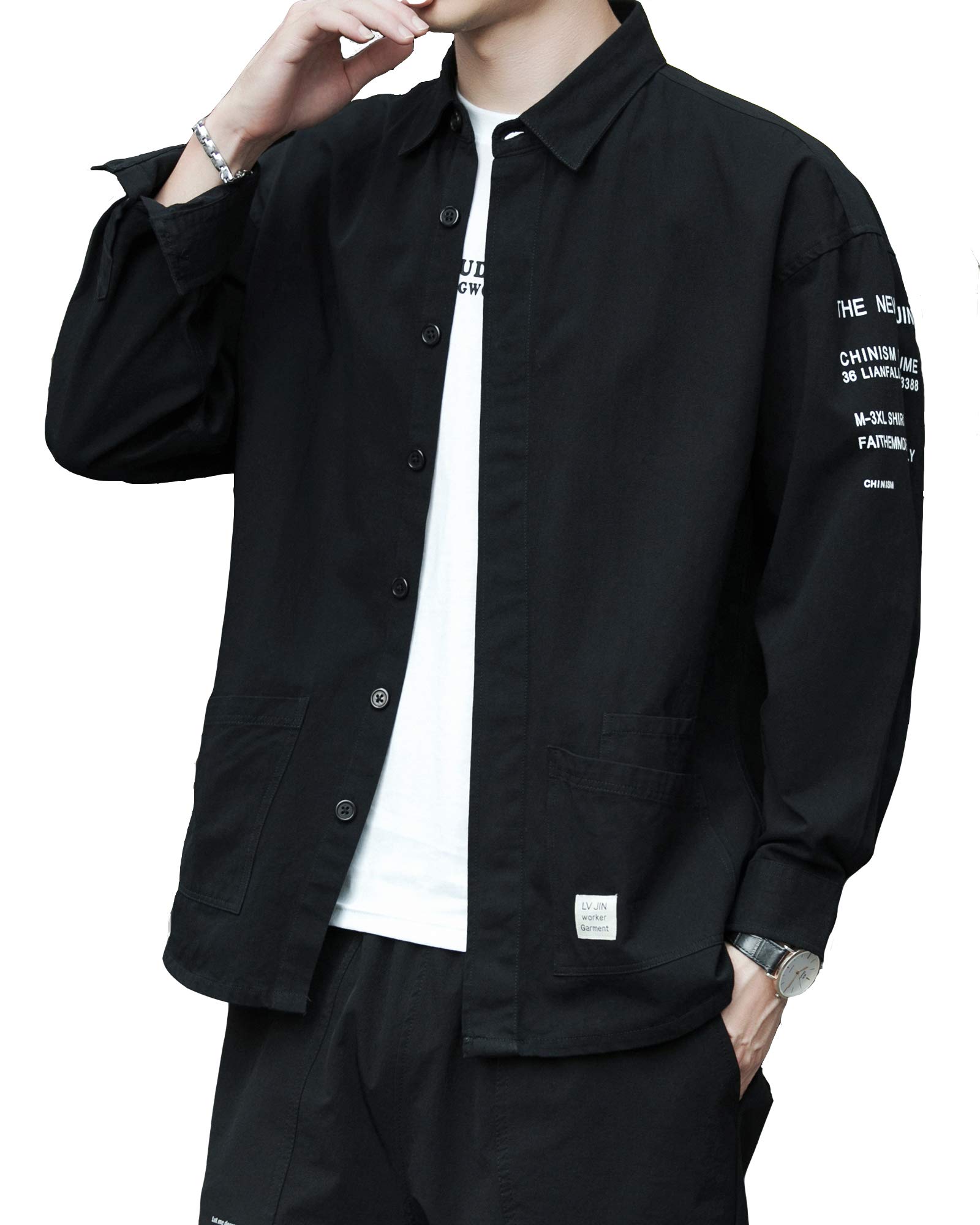 [Amyni] 夏服 シャツ メンズ 七分袖 長袖 吸汗速乾 通気性 汗染み防止 快適な 軽い 柔らかい かっこいい ワイシャツ カジュアル シンプル オシャレ 春夏秋冬服 対応