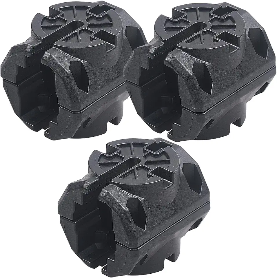 Adaptador de Trilho para Caiaque, Compatível com Trilho H da Hobie - Acessórios para Pesca Em Caiaque - Preto (Pacote com 3 Unidades)
