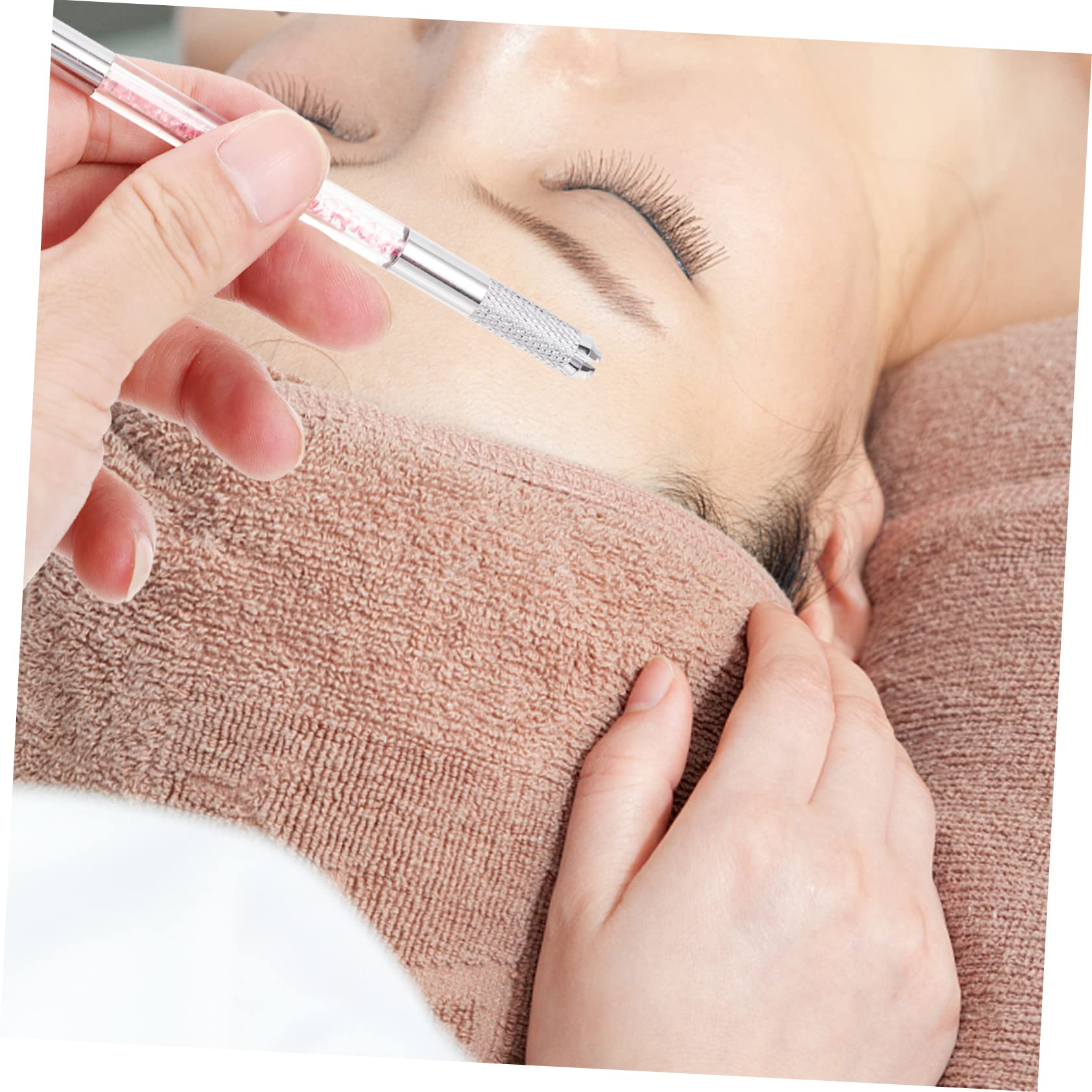 Mikinona Matita Sopracciglia Microblading Doppia Estremità 10 Pezzi in Abs Penna per Tatuaggi Sopracciglia Effetto Naturale Versatile e Funzionale