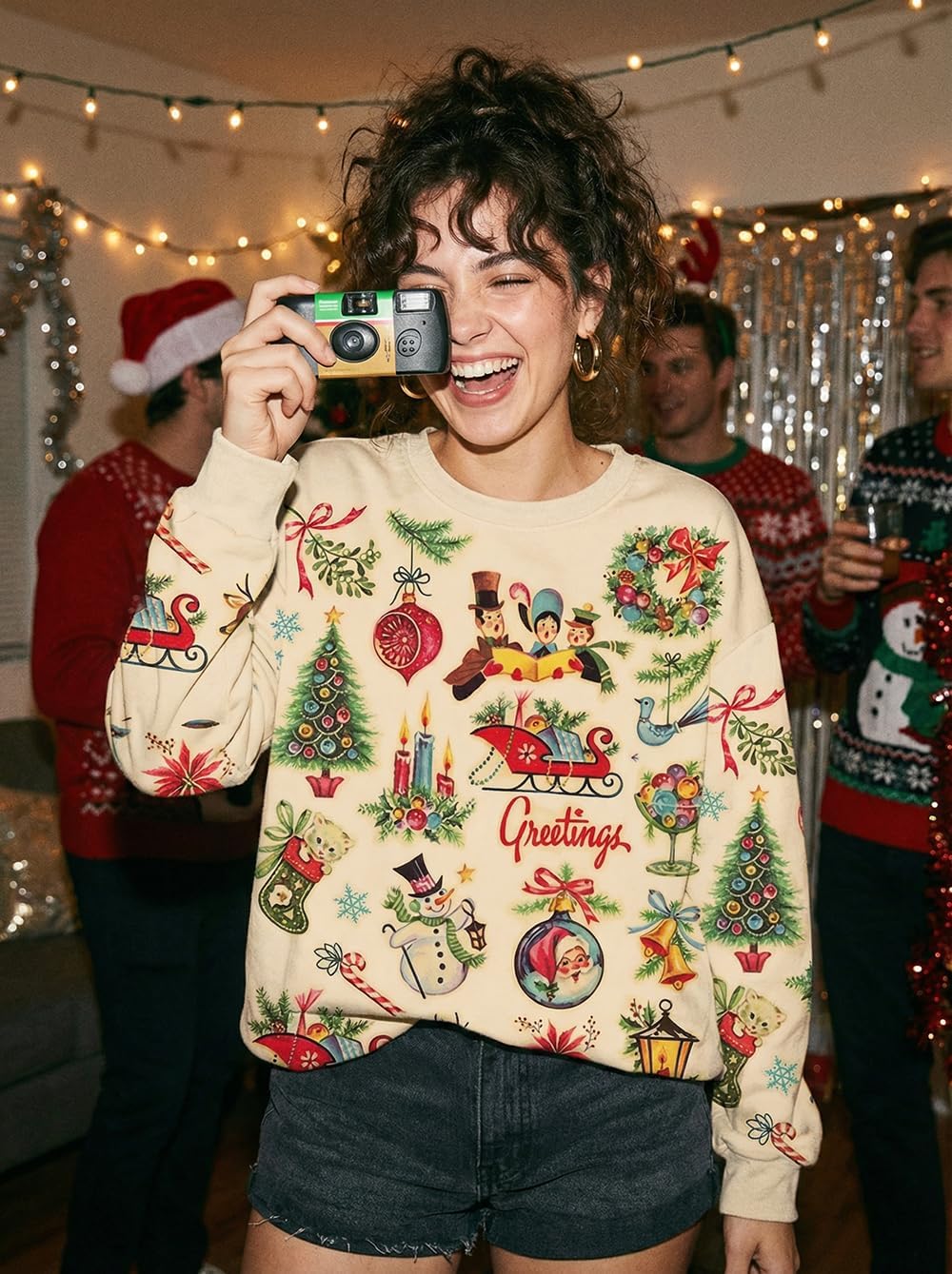 AIMITAG Fall Wildflower Sweatshirt Women Casual Long Sleeve Printed Flowers Shirts Boho Cottagecore Floral Autumn Pullover - Image 5