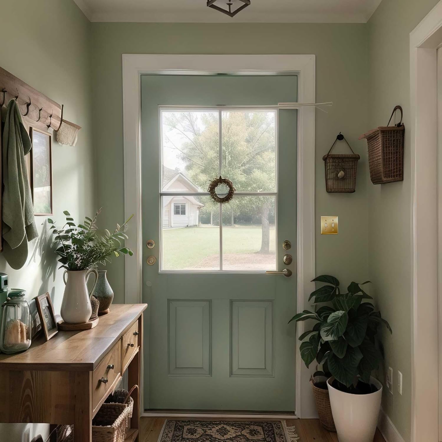 Zonon 4 Pack Gold Outlet Covers 4.63 x 4.63, Double Toggle Switch Light Covers Brass Metal Brushed Decorative Gold Receptacle Wall Plate Corrosion Resistant, Standard Size, Brushed Brass